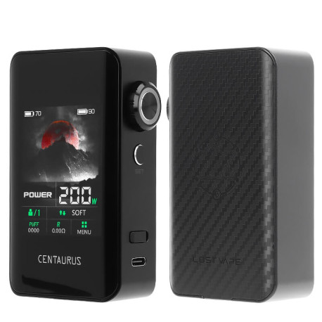 Lost Vape's Centaurus BT200 mod in Carbon Black