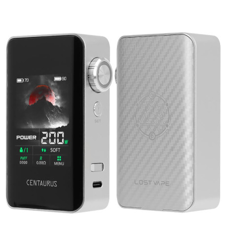Lost Vape's Centaurus BT200 mod in Carbon Silver