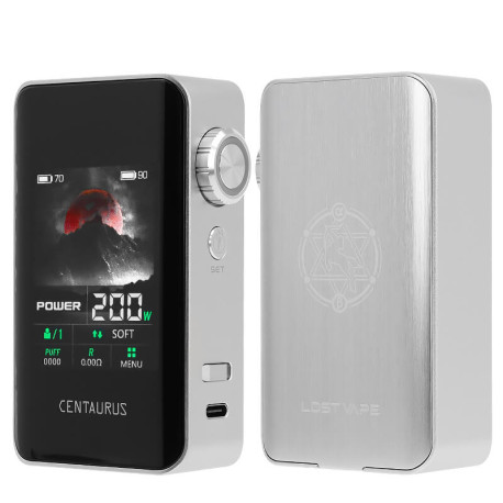 Lost Vape's Centaurus BT200 mod in Platinium Crest