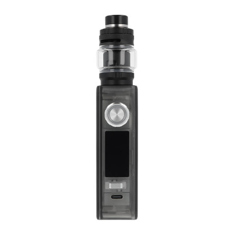 The sliding button to turn on or off and the USB-C port Lost Vape's Centaurus N100 kit