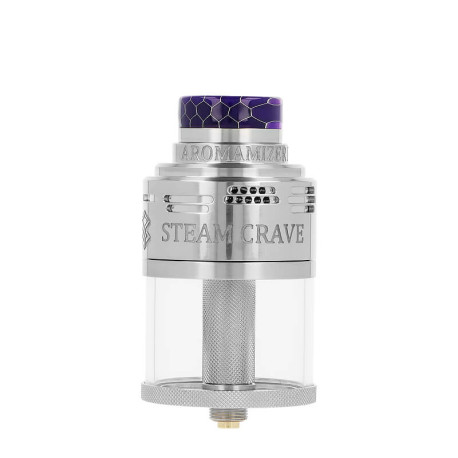 Steam Crave's Plus V4 RDTA aromamizer in Steel