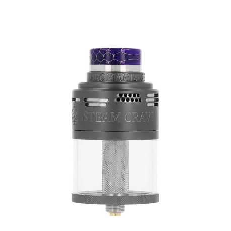 Steam Crave's Plus V4 RDTA aromamizer in Gunmetal