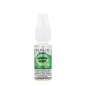 Elfbar's ELFLIQ green mint in salt of nicotine
