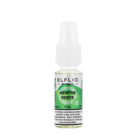 Elfbar's ELFLIQ green mint in salt of nicotine