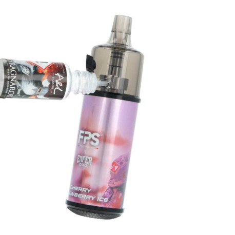 The filling of FPS' Enfer Cherry Strawberry Ice Refillable Puff