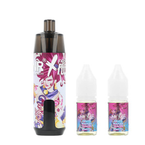 JNR X Fighter Fuel's Ivy Punch refillable puff and the two e-liquids