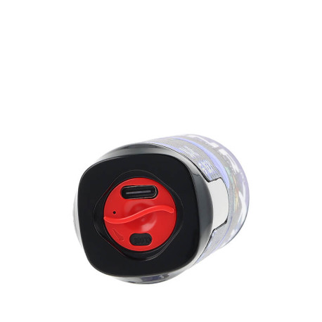 The USB-C port of JNR and Fighter Fuel's Blue Shigeri Refillable Puff