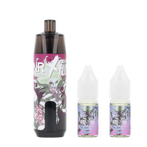JNR and Fighter Fuel's Lady Sabaki Refillable Puff ans its 2 eliquids in salt of nicotine