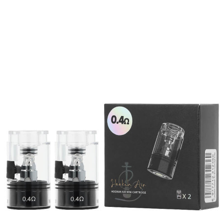 The pack of 2 Fumytech's Hookah Air Mini cartridges in 0.4ohm