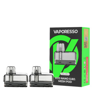 The two Vaporesso's Eco Nano 6ml cartridges in 0.8ohm