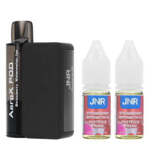 JNR's AeroX Strawberry Watermelon Ice Refillable Puff and the two e-liquids