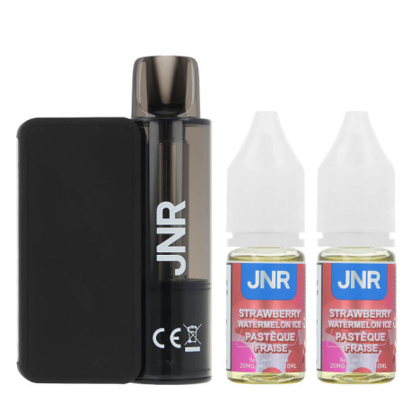 Box contents of JNR's AeroX Strawberry Watermelon Ice Refillable Puff