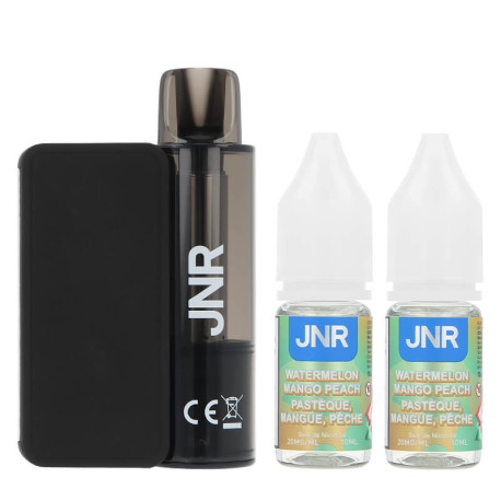 Box contents of JNR's AeroX Watermelon Mango Peach Refillable Puff