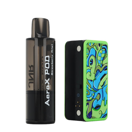 The magnetic connection of JNR's AeroX Strawberry Kiwi puff