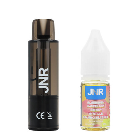 JNR's AeroX cartridge and the Blueberry Raspberry Cherry e-liquid in 20mg/ml of nic salt