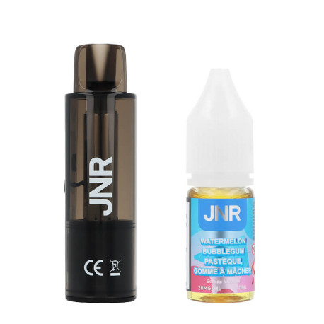 JNR's AeroX cartridge and the Watermelon Bubblegum e-liquid in 20mg/ml of nic salt