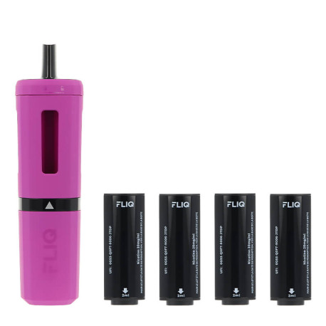 Vampire Vape's Fliq rechargeable puff and the 4 Berry cartridges