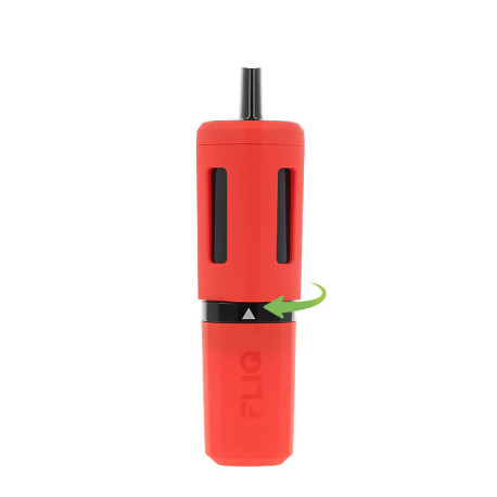 The rotary system of Vampire Vape's Red Fliq rechargeable puff