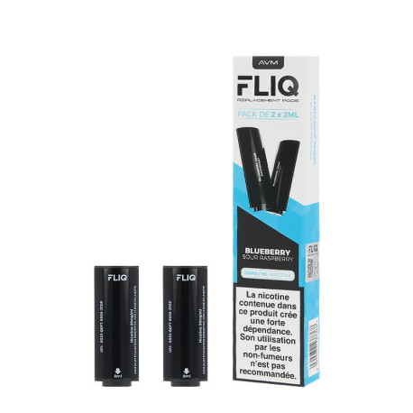 Vampire Vape's Fliq 20mg prefilled cartridges in Blueberry Sour Raspberry