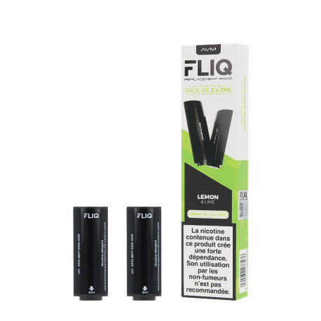 Vampire Vape's Fliq 20mg prefilled cartridges in Lemon & Lime
