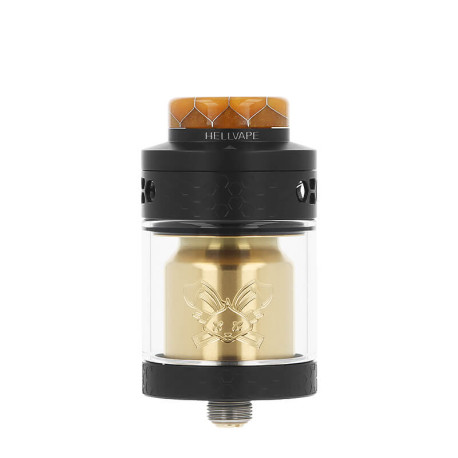 Hellvape's Dead Rabbit 4 RTA atomizer in Black Gold