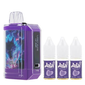 Lost Vape's Le Bar 45K Refillable Puff and the three Raisin Cassis Glacé e-liquids