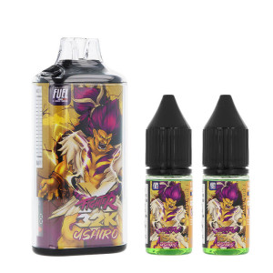 Maison Fuel's 32K Fighter X refillable puff and the two Ushiro e-liquids