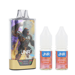 JNR's Gorilla X 43K refillable puff and the two Fizzy Cherry Cola e-liquids