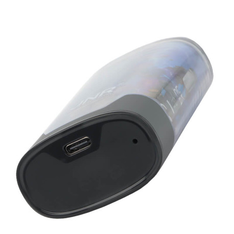 The USB-C port of JNR's Gorilla X Fizzy Cherry Cola 43K Refillable Puff