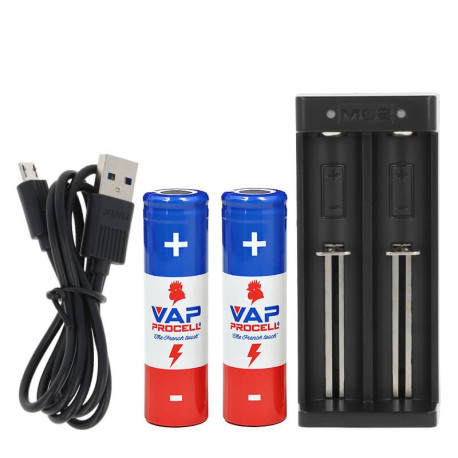 Contents of MC2 charger IMR 18650 battery pack by A&L