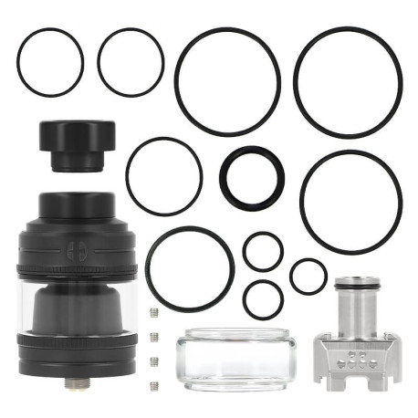 Box contents of Early Bird's Emperor RTA atomizer