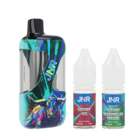 JNR's ZPluse 42K puff and the two Cherry Ice / Cherry Watermelon Freeze e-liquids