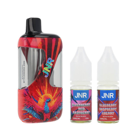 JNR's Zpluse 42K puff and the two  Blueberry Raspberry Cherry / Blackberry Red Raspberry e-liquids