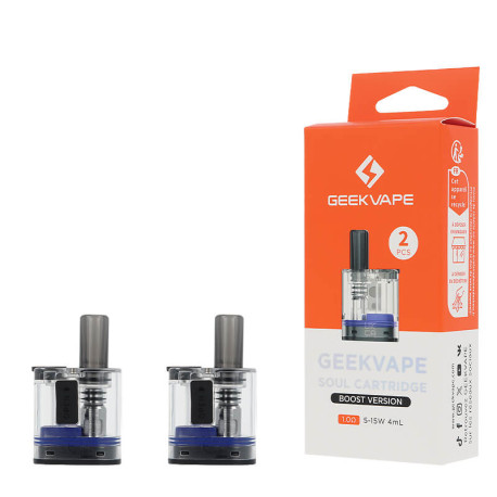 The two Geekvape's Soul Boost cartridges in 1.0 ohm
