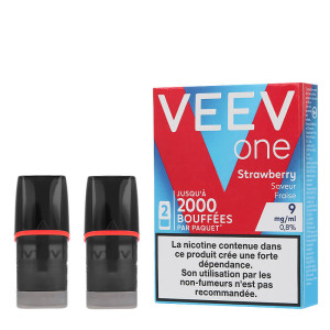 The box of two VEEV's VEEV One Strawberry cartridges