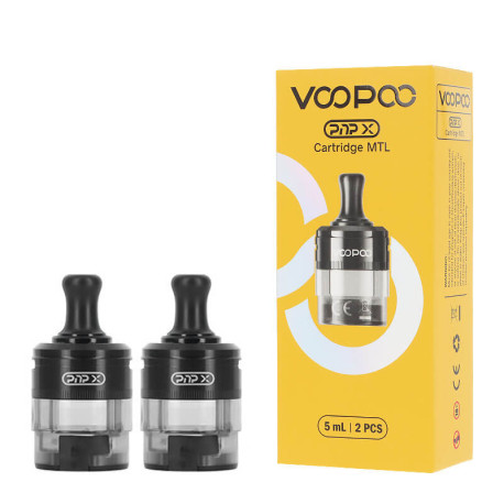 The two Voopoo's PnP X MTL cartridges in Black