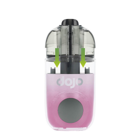 The cartridges system of Vaporesso's Pêche Glacée Dojo Blast 40K puff