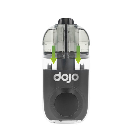 The cartridges system of Vaporesso's Menthe Glacée Dojo Blast 40K puff