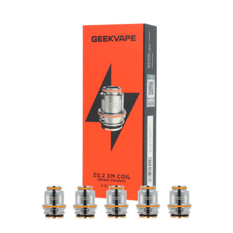 The pack of 5 Z Series XM Boost coils by Geek Vape in 0.2ohm