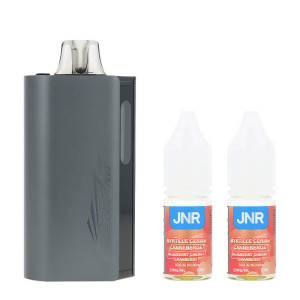 JNR's Cruiser Plus 37K Blueberry Cherry Cranberry puff and its two 20 mg/ml nicotine salt e-liquids