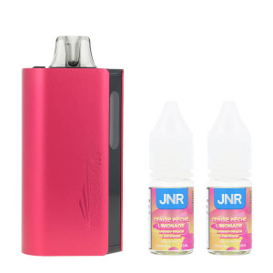 JNR's Cruiser Plus 37K Cherry Peach Limonade puff and its two 20 mg/ml nicotine salt e-liquids