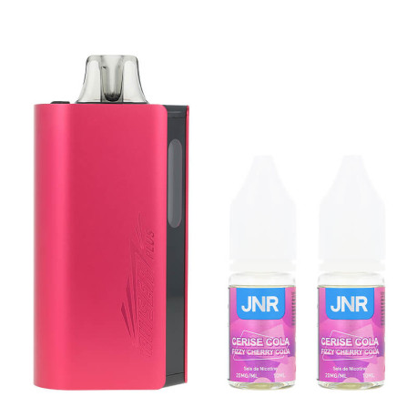 JNR's Cruiser Plus 37K Fizzy Cherry Cola puff and its two 20 mg/ml nicotine salt e-liquids