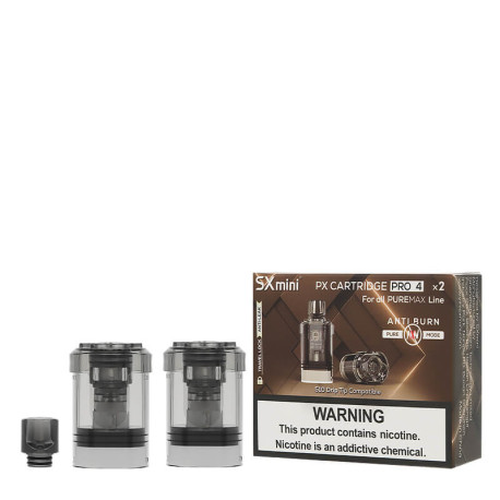 The two SXmini's Pro 4ml cartridges in 1.2ohm