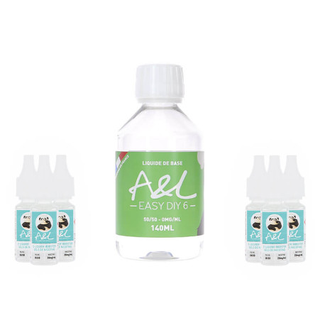 A&L's 50/50 Nicotine Salt Easy DIY 200ml Pack in 6mg/ml