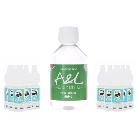 A&L's 50/50 Nicotine Salt Easy DIY 200ml Pack in 12mg/ml