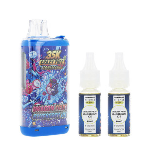 Tornadoliq's Crazy Puff 35K and the two Dragon Fruit Blueberry e-liquids