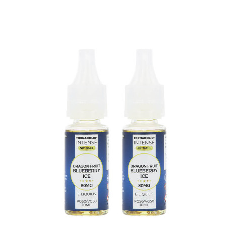 The two Tornadoliq's Dragon Fruit Blueberry Ice e-liquids
