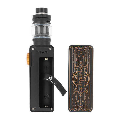 The battery compartment of Lost Vape's Centaurus M100 kit