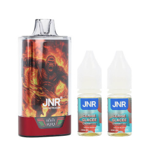 JNR's Gorilla X 43K piff and the two Cherry Ice e-liquids