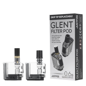 The two Justfog's Glent Filter Version Cartridges in 0.6ohm